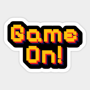 Game On! Pixel Game Typography Sticker